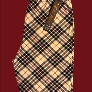 New one size plaid Capri leggings